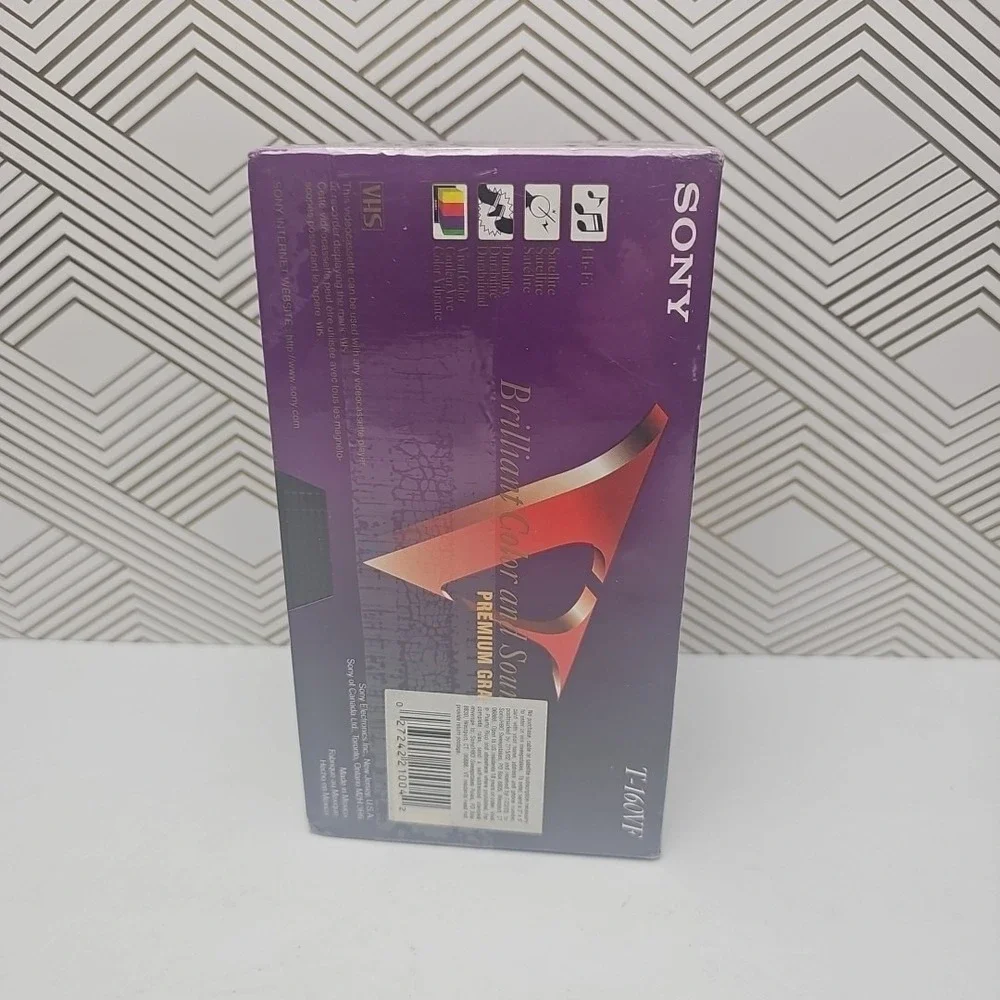 Sony T-160VF Standard Grade 8 HR VHS 327m Hi-Fi Blank Tapes Pack of 3 Sealed New